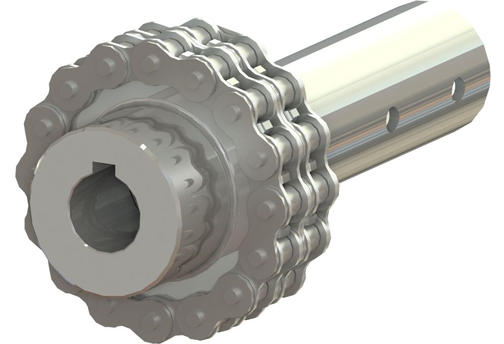 P.BBKK10B.D18.D100 Tube bolt CC set 10B D18 z16 1&quot; GW10