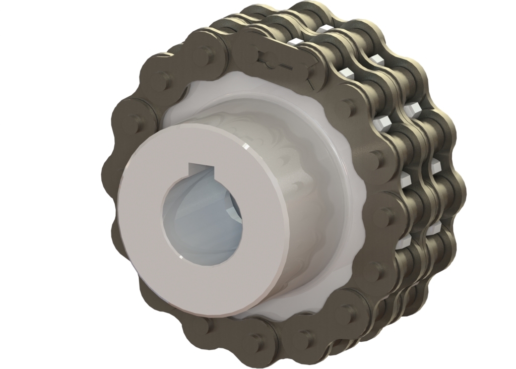 Chain coupling 08B for motor gearbox or worm gearbox