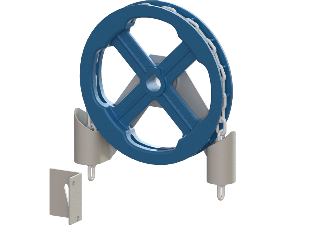 Chain pocket wheel